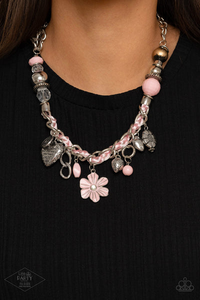 Paparazzi Necklace - Charmed, I Am Sure - Pink