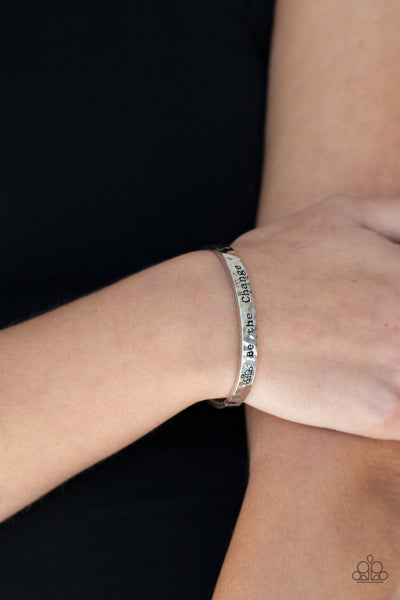 Paparazzi Bracelet - BE THE CHANGE - Silver