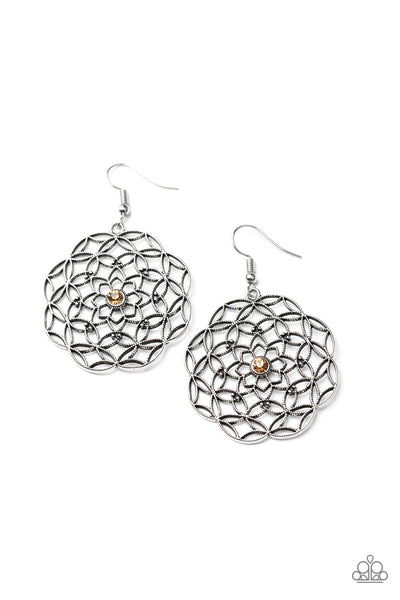 Paparazzi Earring - Botanical Bash - Brown