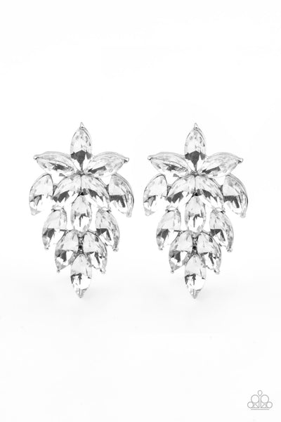 Paparazzi Earring - They See Me Glowin - White