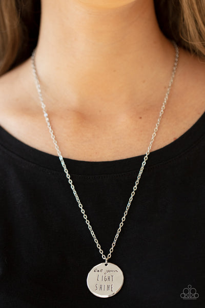 Paparazzi Necklace - Light It Up - Silver