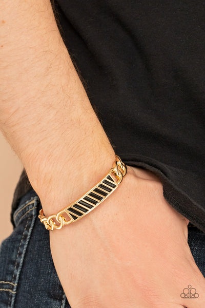 Paparazzi Bracelet - Keep Your Guard Up - Gold
