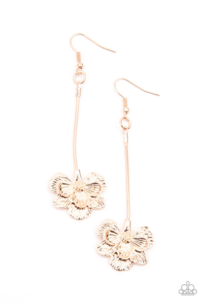 Paparazzi Earring - Opulently Orchid - Rose Gold