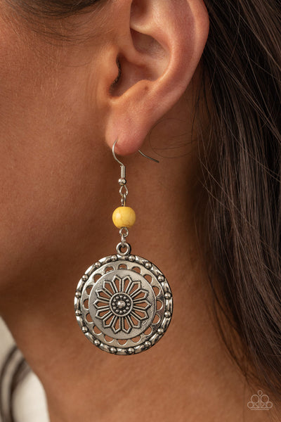 Paparazzi Earring - Flowering Frontiers  - Yellow