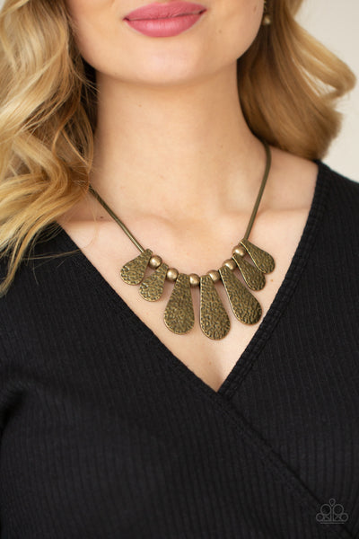 Paparazzi Necklace - Gallery Goddess - Brass