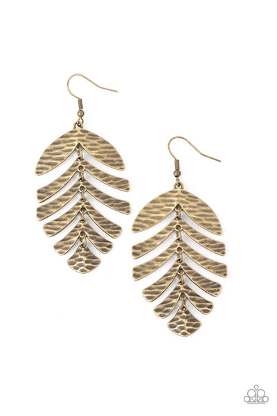 Paparazzi Earring - Palm Lagoon - Brass