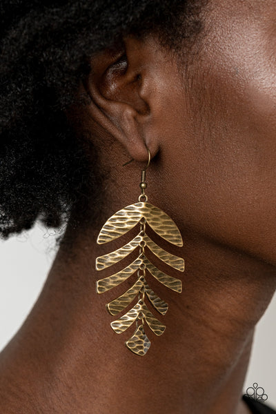 Paparazzi Earring - Palm Lagoon - Brass