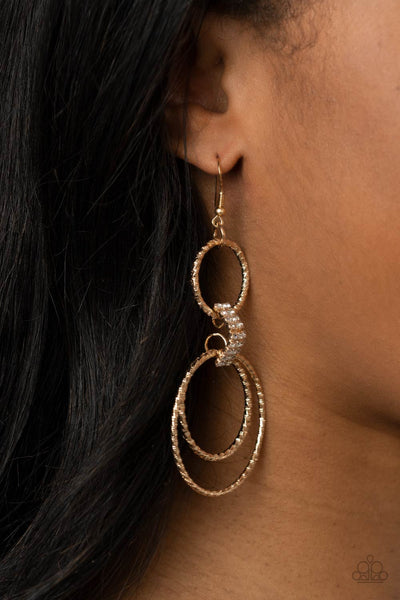 Paparazzi Earring -  Getting Hitched - Gold