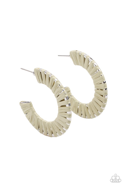 Paparazzi Earring - A Chance of RAINBOWS - Green Hoops