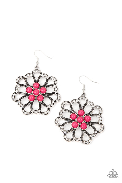 Paparazzi Earring - Dazzling Dewdrops - Pink