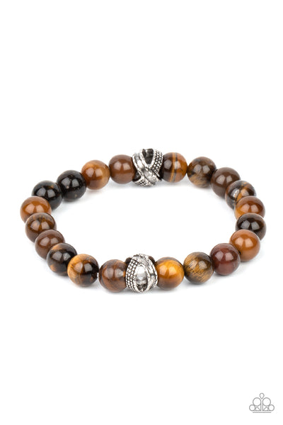 Paparazzi Bracelet - ZEN Commandments - Brown
