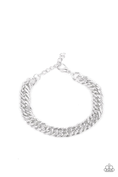 Paparazzi Bracelet - On The Up and UPPERCUT - Silver Urban