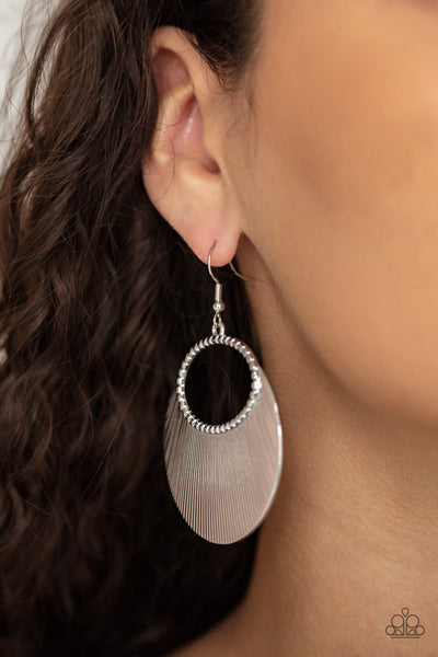 Paparazzi Earring - Fan Girl Glam - Silver