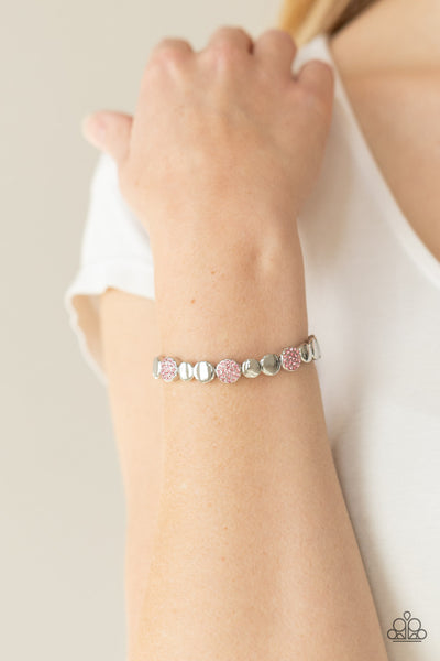 Paparazzi Bracelet - Dimensional Dazzle - Pink