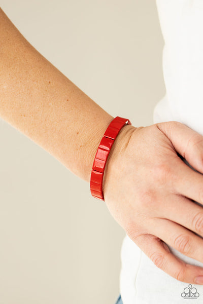 Paparazzi Bracelet - Material Movement - Red