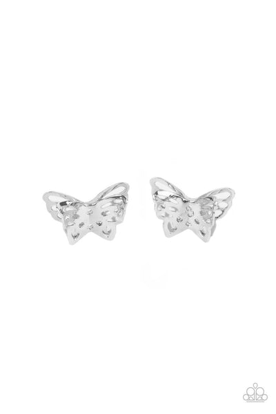 Paparazzi Earring - Flutter Fantasy - Silver