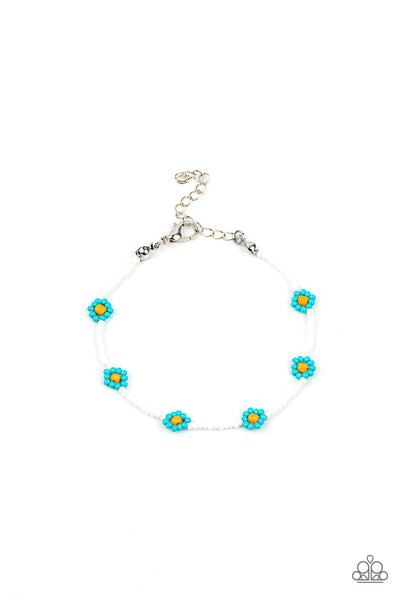 Paparazzi Bracelet - Camp Flower Power - Blue