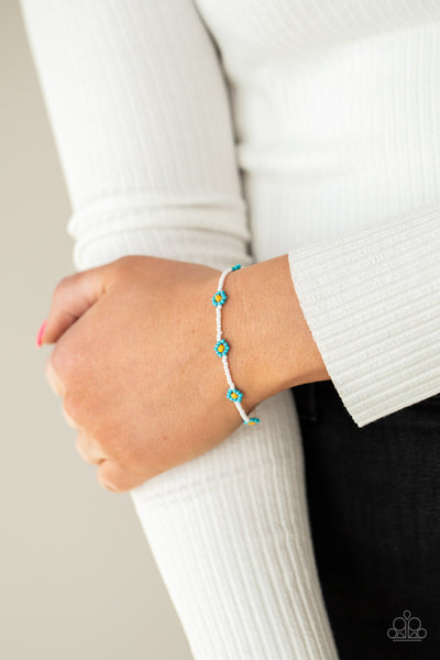 Paparazzi Bracelet - Camp Flower Power - Blue