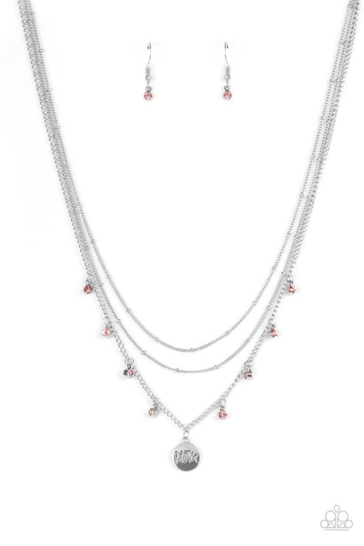 Paparazzi Necklace - Ode To Mom - Pink