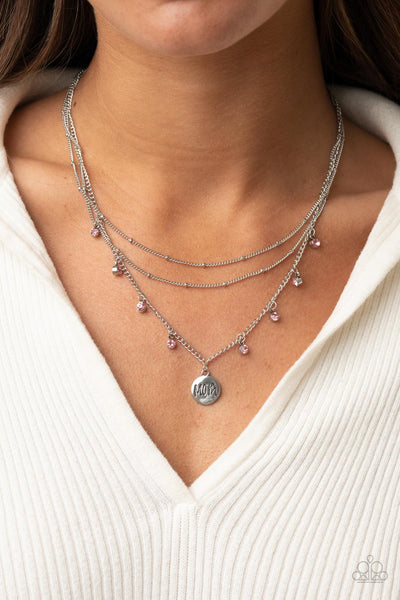 Paparazzi Necklace - Ode To Mom - Pink