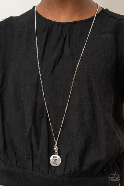 Paparazzi Necklace - Words To Live By - Silver