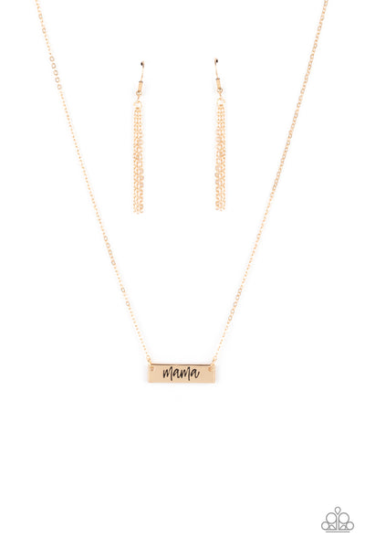 Paparazzi Necklace - Blessed Mama - Gold