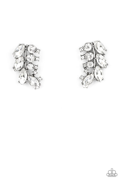 Paparazzi Earring - Flawless Fronds - White