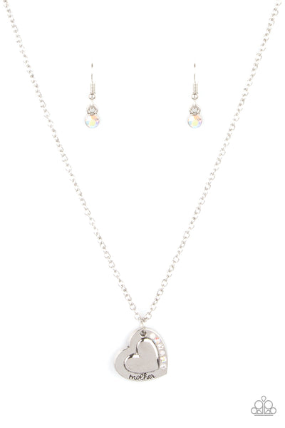 Paparazzi Necklace - Happily Heartwarming - White
