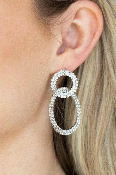 Paparazzi Earring - Intensely Icy - White