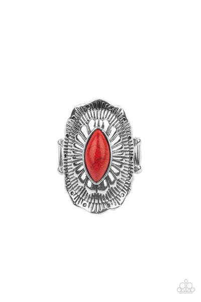 Paparazzi Ring - Ornamental Allure - Red