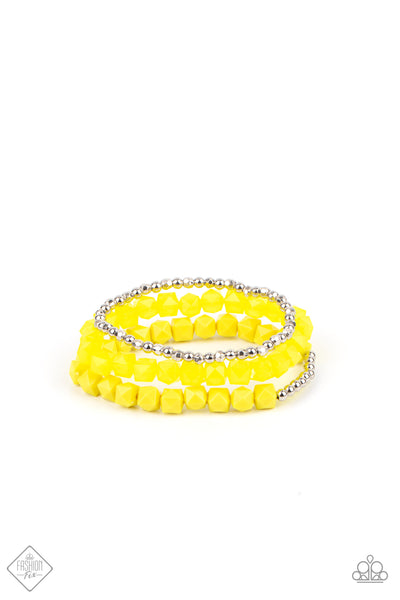 Paparazzi Bracelet - Vacay Vagabond - Yellow