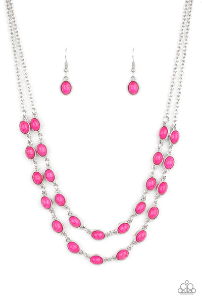 Paparazzi Necklace - Sahara Safari - Pink