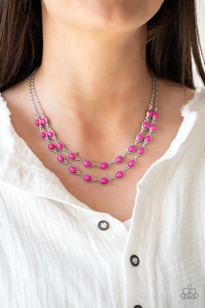 Paparazzi Necklace - Sahara Safari - Pink