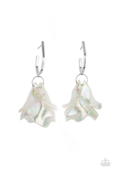 Paparazzi Earring - Jaw-Droppingly Jelly - Silver Hoops