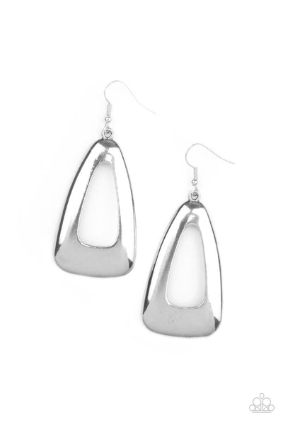 Paparazzi Earring - Irresistibly Industrial - Silver