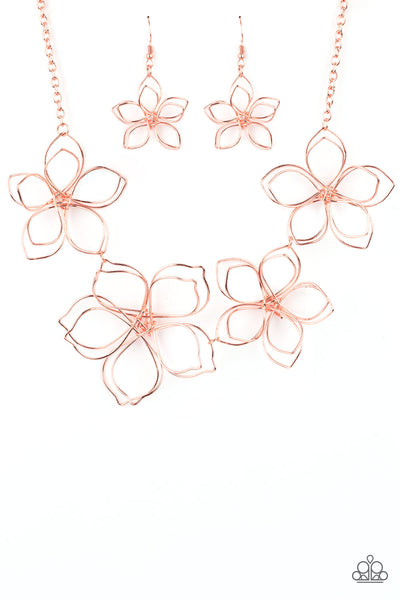 Paparazzi Necklace - Flower Garden Fashionista - Copper