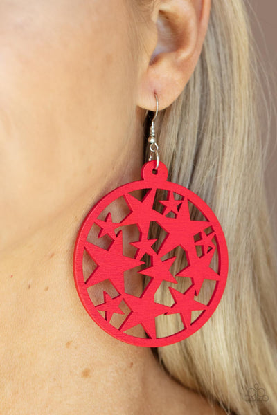 Paparazzi Earring - Cosmic Paradise - Red