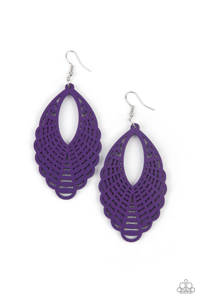 Paparazzi Earring - Tahiti Tankini - Purple