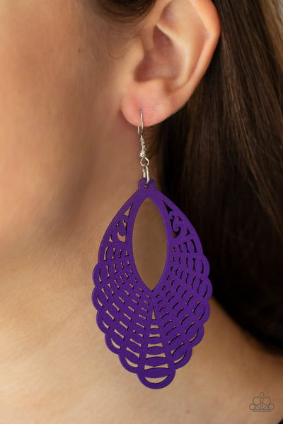 Paparazzi Earring - Tahiti Tankini - Purple