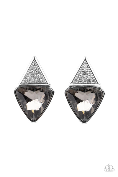 Paparazzi Earring - Risky Razzle - Silver