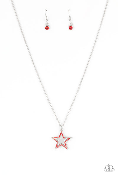 Paparazzi Necklace - American Anthem - Red