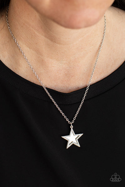Paparazzi Necklace - American Anthem - White