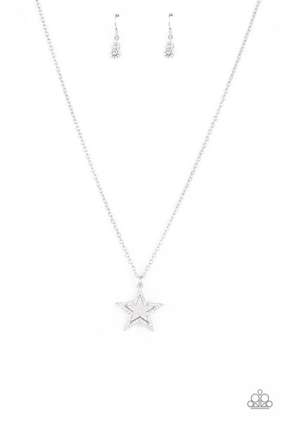 Paparazzi Necklace - American Anthem - White