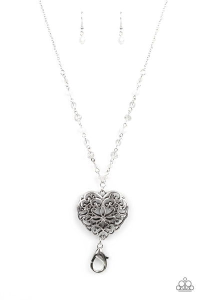 Paparazzi Lanyard - Doting Devotion - White