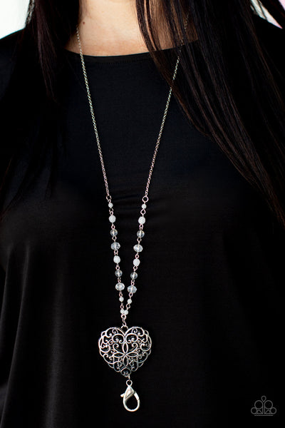 Paparazzi Lanyard - Doting Devotion - White