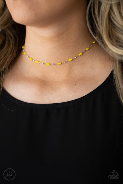Paparazzi Necklace - Urban Expo - Yellow Choker