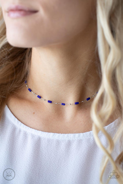 Paparazzi Necklace - Urban Expo - Blue Choker