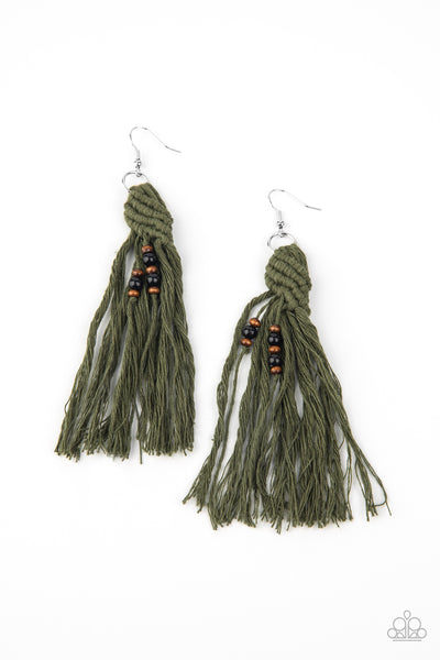 Paparazzi Earring -  Bead Bash - Green