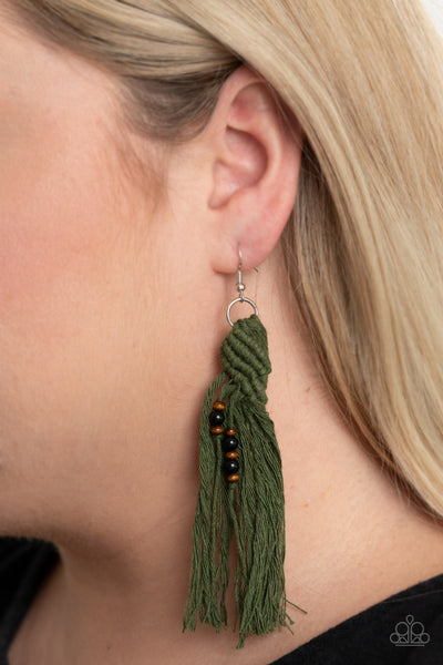 Paparazzi Earring -  Bead Bash - Green