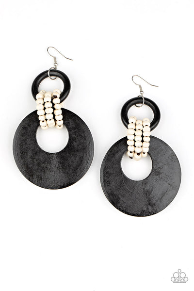 Paparazzi Earring - Beach Day Drama - Black